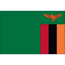 4x6" Hand Held Zambia Flag