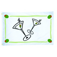 12x18" Nylon Cocktail w/Olive Flag