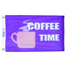 12x18" Nylon Coffee Time Flag