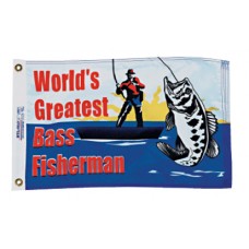12x18" Nylon Bass Fisherman Flag