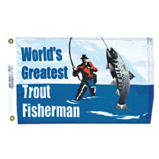 12x18" Nylon Trout Fisherman Flag