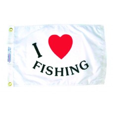 12x18" Nylon I Love Fishing Flag