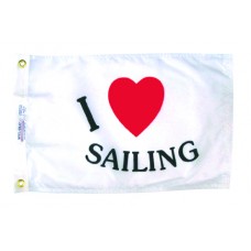 12x18" Nylon I Love Sailing Flag